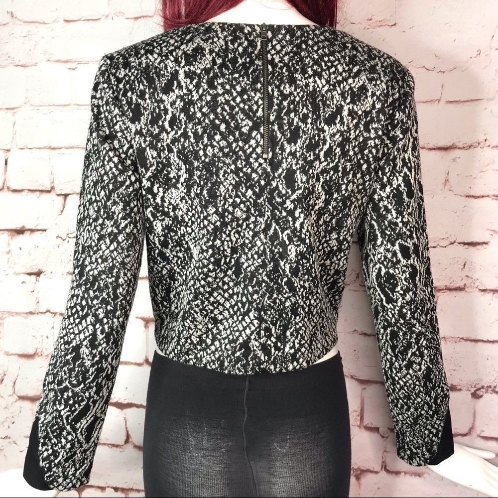 ELLA MOSS S Black and White long sleeve knit top Size Small - Picture 5 of 14